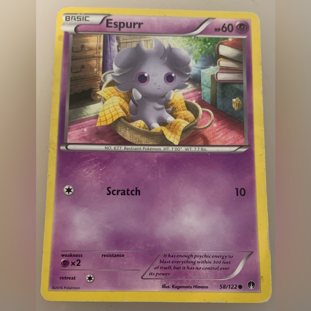 Pokémon Espeon Vivid Purple Trading Card 2016